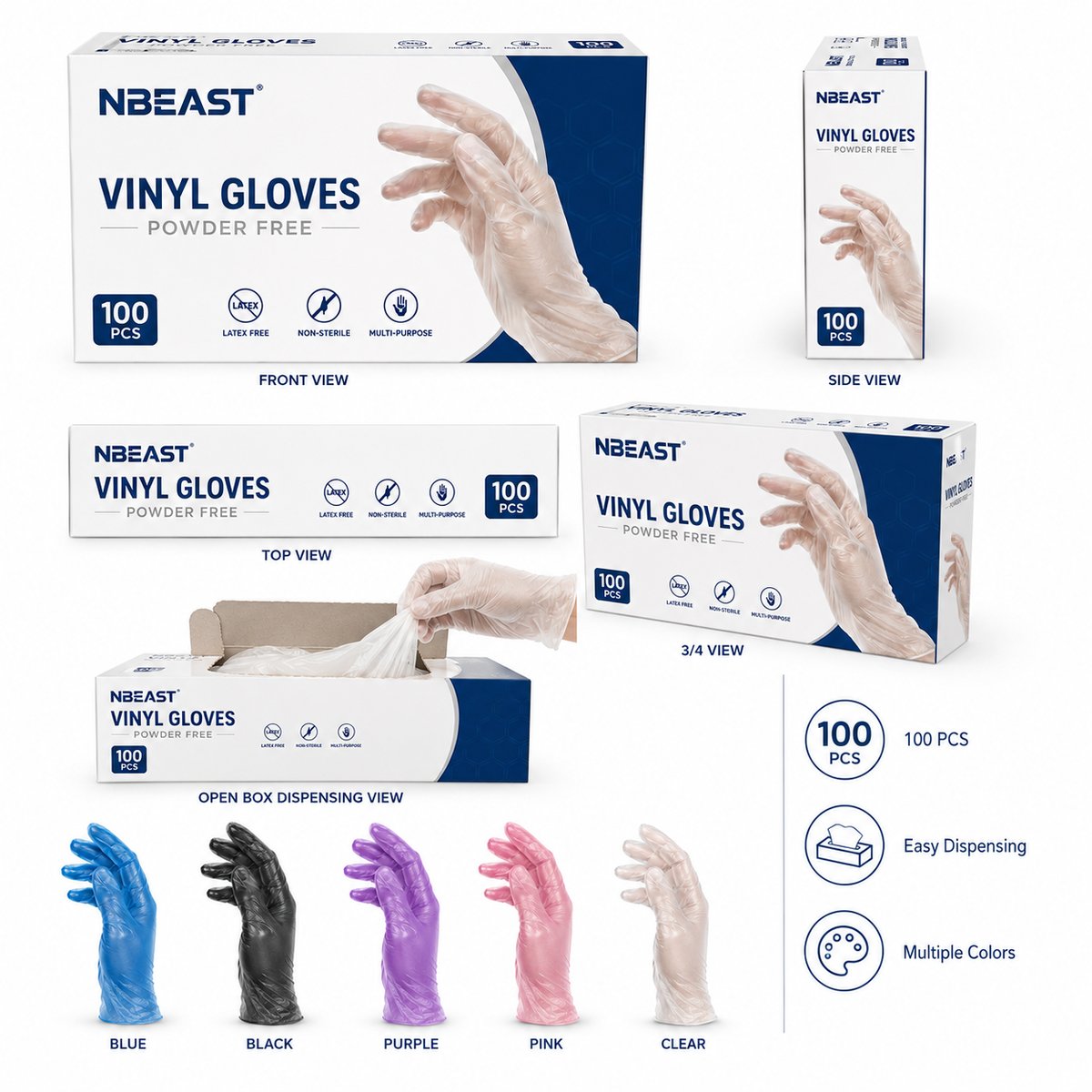 Blue Vinyl Gloves for Food Handling Wholesale Buyers